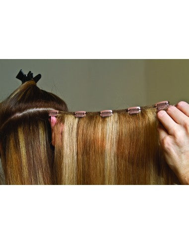 Extensiones cabello tejido clip pack con 5 piezas (50-55cm)